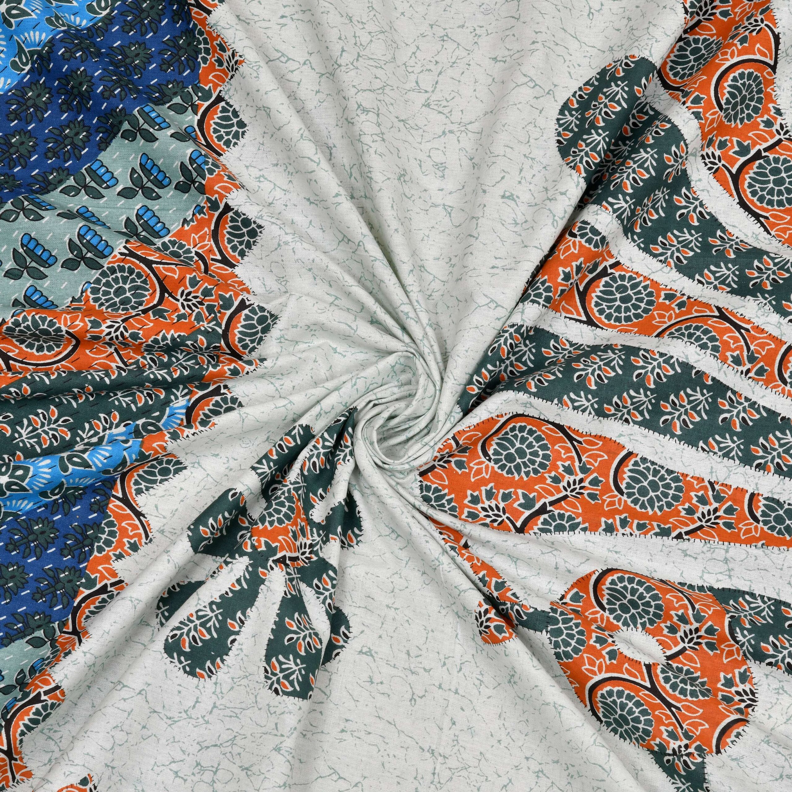 Rajasthani Traditionally Printed Cotton Doublebed Bedsheet With Pack of 2 Pillow Covers - Image 4