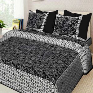 Rajasthani Traditionally Printed Cotton Doublebed Bedsheet With Pack of 2 Pillow Covers