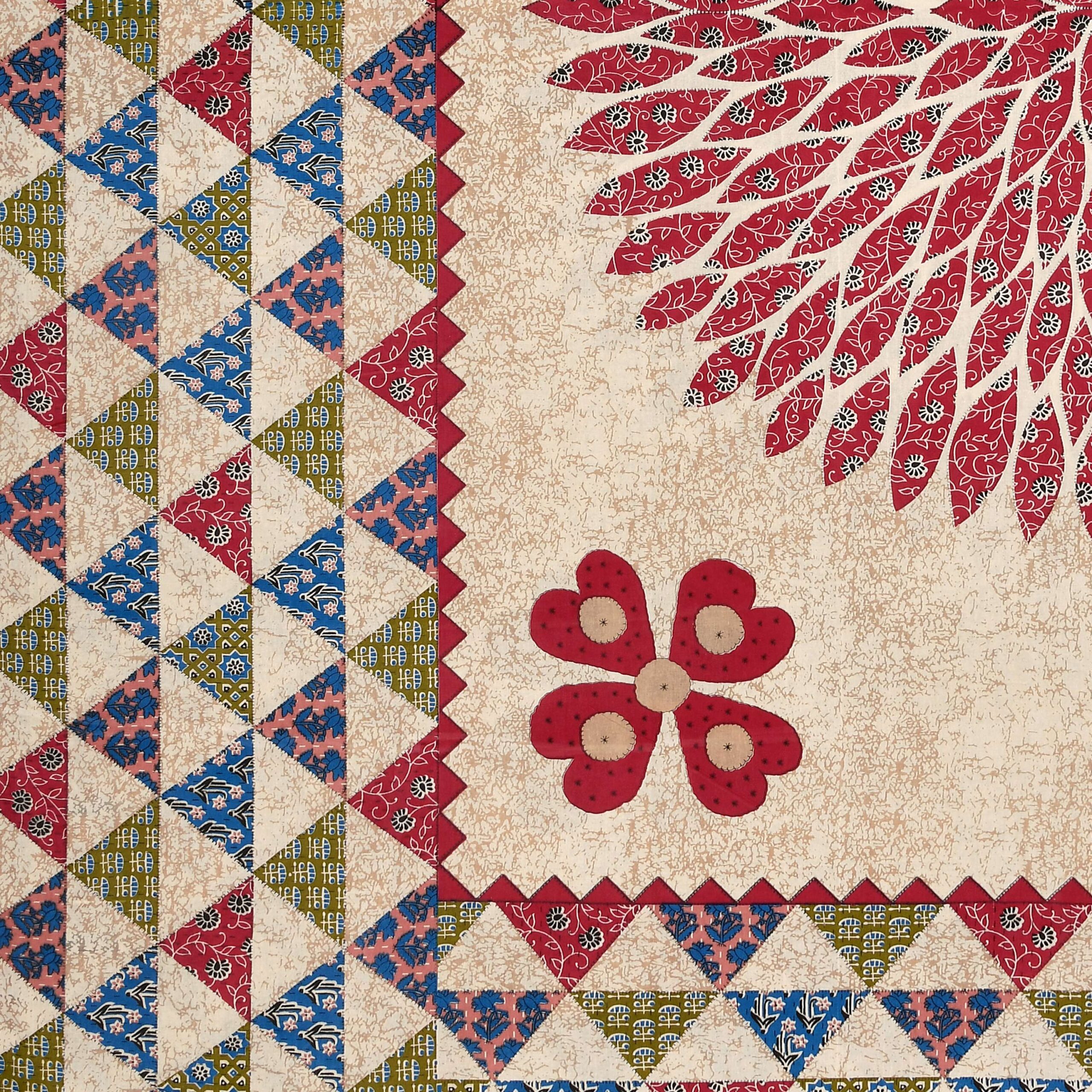 Rajasthani Traditionally Printed Cotton Doublebed Bedsheet With Pack of 2 Pillow Covers - Image 2